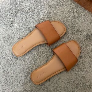 Old Navy Tan Slides/ Sandals